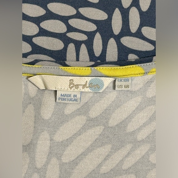 Boden Black and White Midi Sheath Dress with Crew Neck - Picture 3 of 7